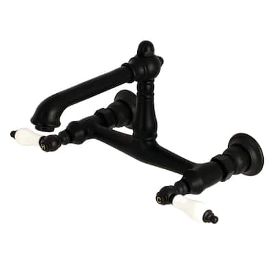 Kingston Brass English Country 1.2 GPM Wall Mounted Bridge Bathroom