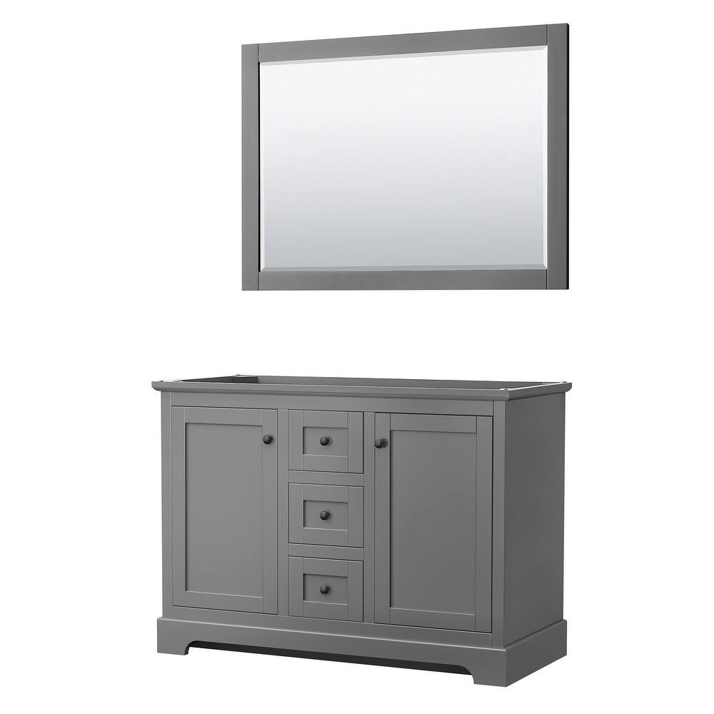 Wyndham Collection Avery 48" Double Free Standing Vanity Cabinet -
