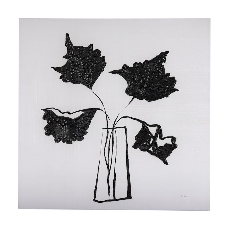 Organic Line Drawing II (41 x 41) Canvas Art Print - Large