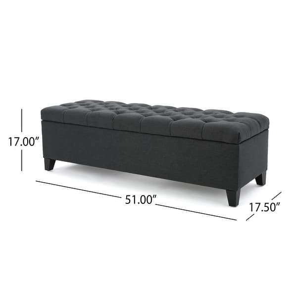 dimension image slide 0 of 12, Ottilie Button-tufted Storage Ottoman Bench by Christopher Knight Home