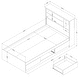 preview thumbnail 3 of 9, South Shore Vito Mates Bed With Bookcase Headboard Set
