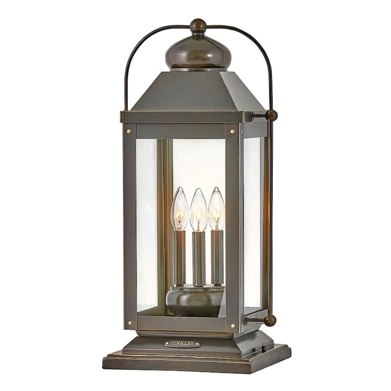Hinkley Lighting Anchorage 12v 10.5w 3 Light 24" Tall Heritage Pier - Light Oiled Bronze