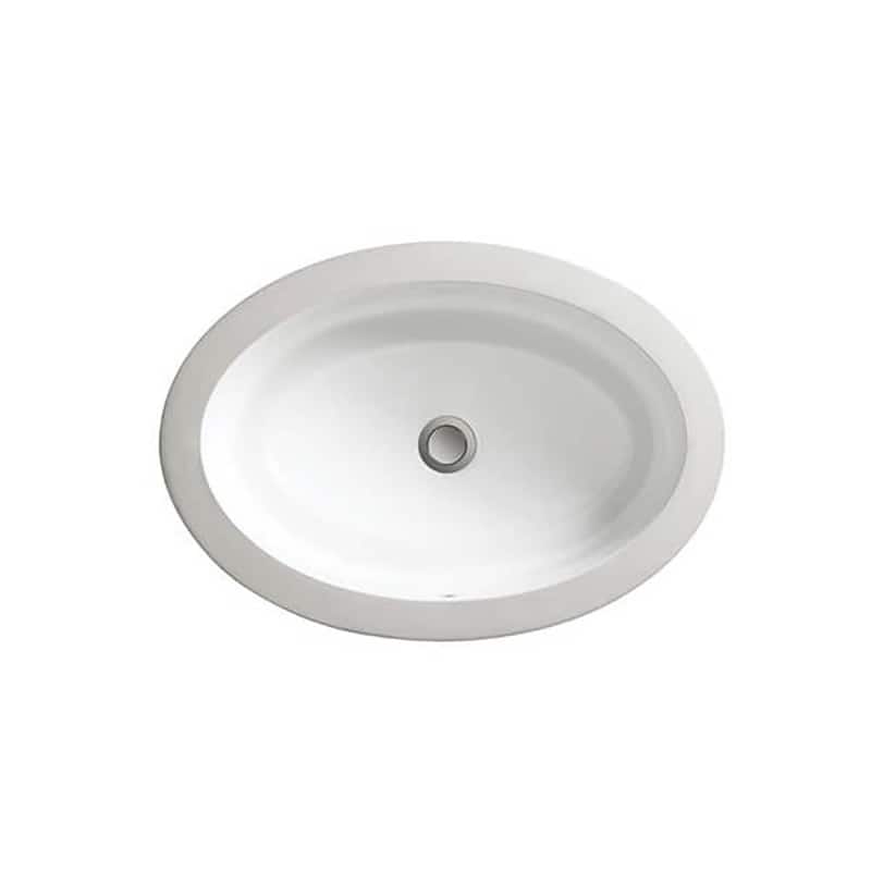 DXV D20115000 Pop 18" Oval Vitreous China Undermount Bathroom Sink - Canvas White