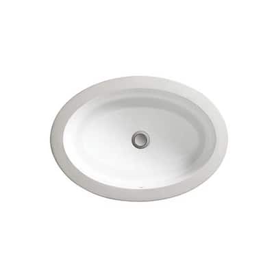 DXV D20115000 Pop 18" Oval Vitreous China Undermount Bathroom Sink