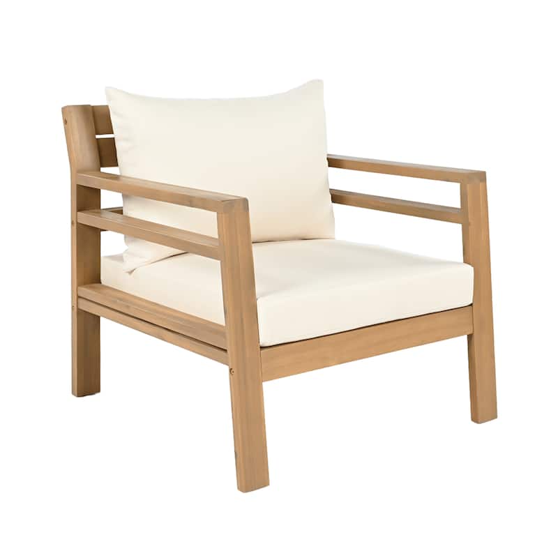 Yvette Outdoor Acacia Wood Deep Seating Furniture by Christopher Knight Home