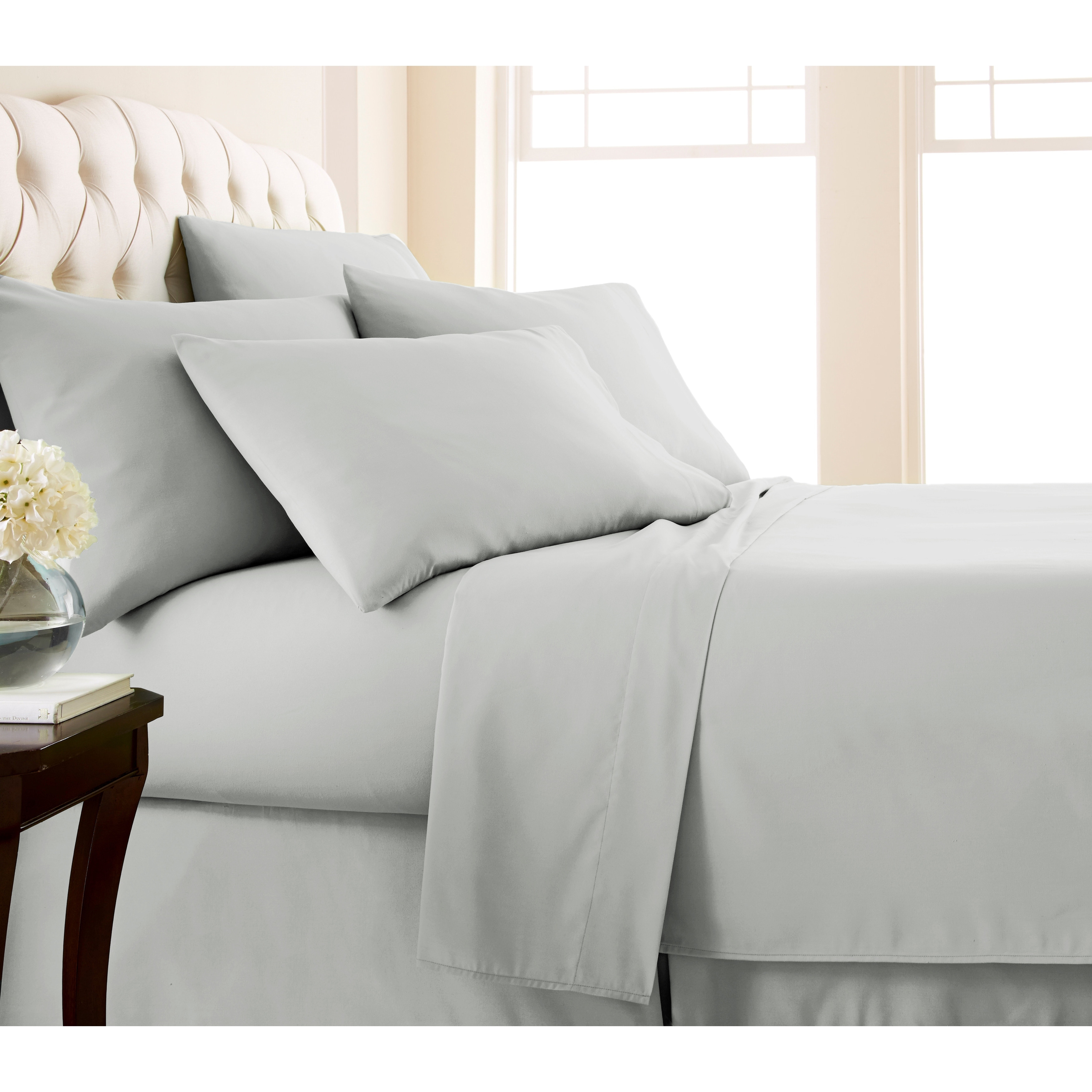 Adjustable Mattress Split King Ultra-Soft 7-piece Bed Sheet Set - On Sale -  Overstock - 22379480