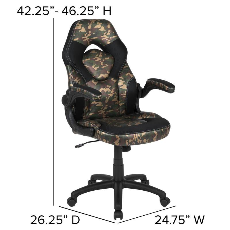 Gaming Desk & Chair Set with Cup Holder, Headphone Hook, and Monitor Stand