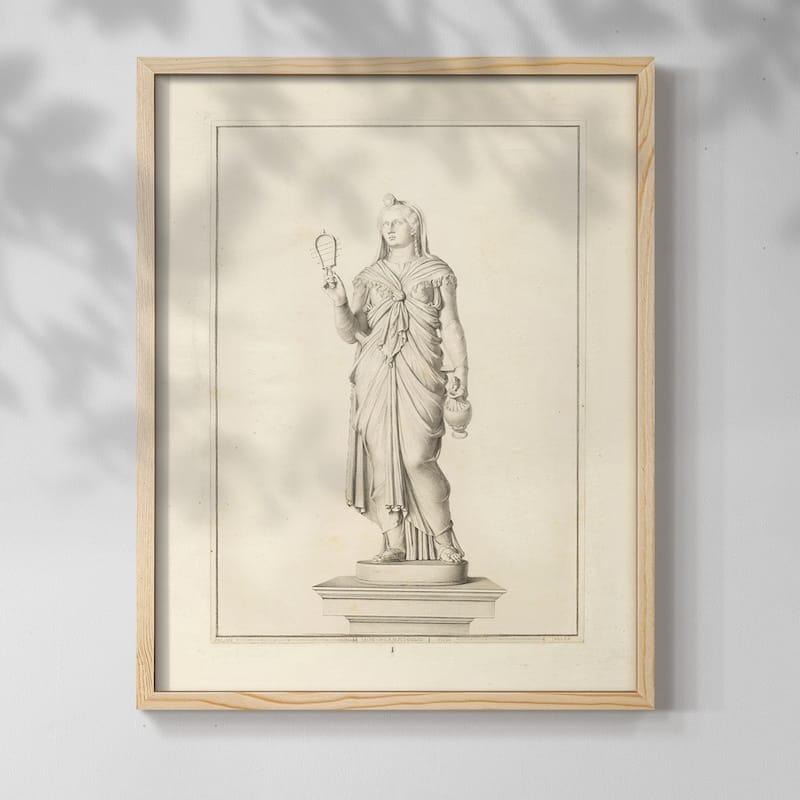 Vintage Sketch CXVI -Framed Print - 8x10 - Natural