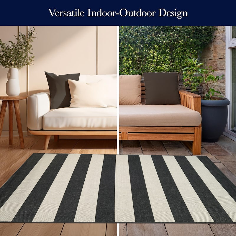 Dream Decor Rugs Hampton Striped Indoor Outdoor Area Rug