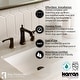preview thumbnail 21 of 29, Karran Woodburn Widespread Three-Hole 2-Handle Bathroom Faucet with Matching Pop-Up Drain