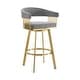 preview thumbnail 3 of 12, Chelsea Modern Swivel Bar Stool, Upholstered Counter Height Chair with Metal Frame