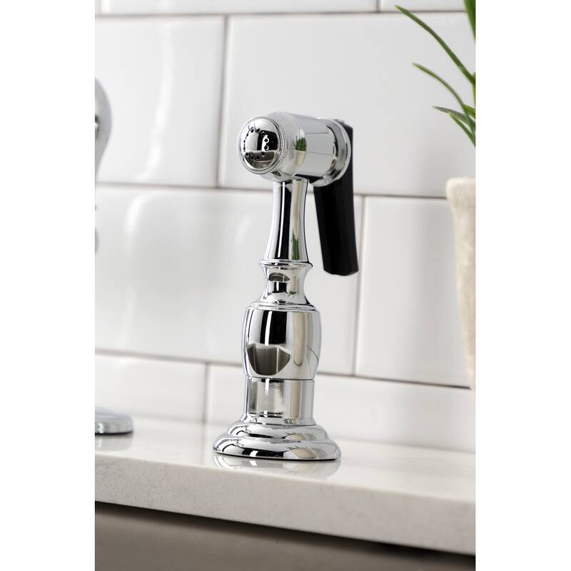 American Classic Single-Handle Kitchen Faucet with Brass Sprayer
