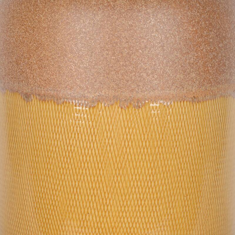 Ceramic Vase Trendy Tribeca Style with Floral Embossed Design