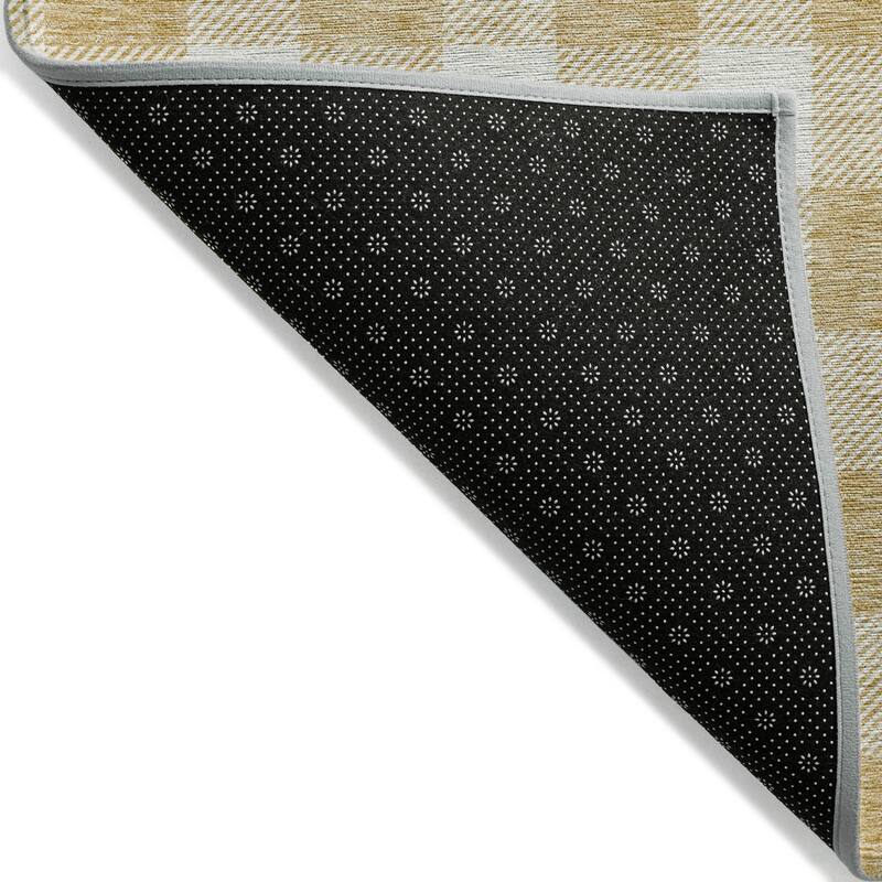 Machine Washable Indoor/ Outdoor Chantille Plaid Rug