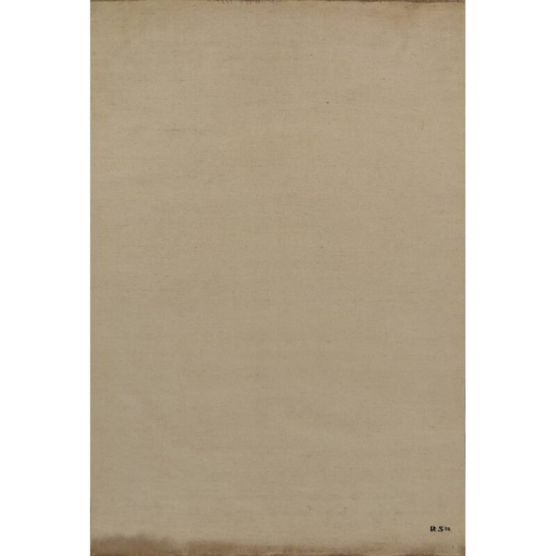 Solid Modern Gabbeh Oriental Rug Handmade Living Room Wool Carpet - 6'10" x 9'7"