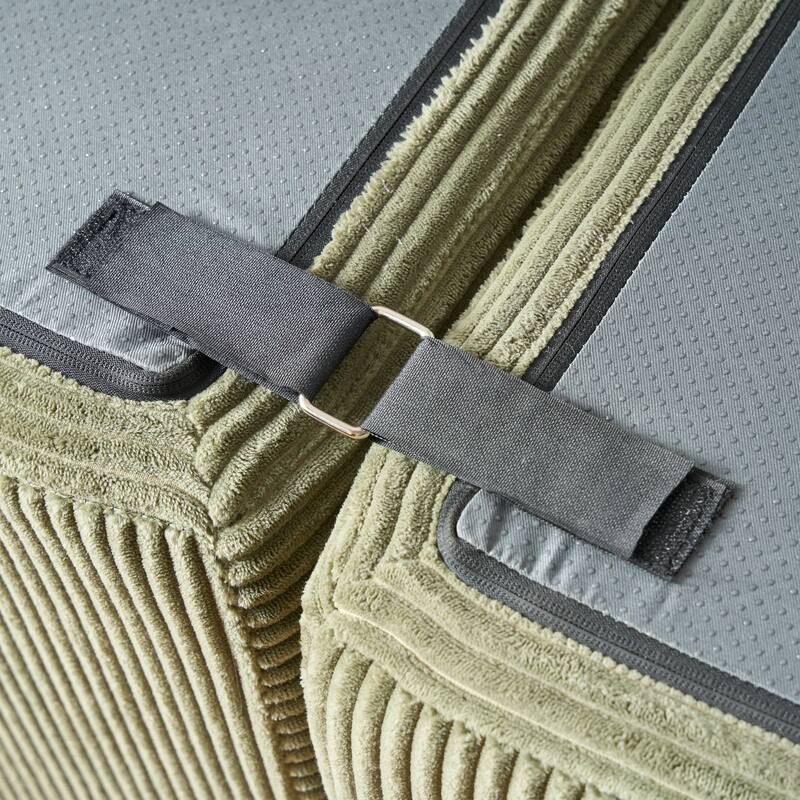 Flexible Layout 4 Piece Modular Couch Convertible L-shaped Sectional Sofa with Ottoman Chaise Lounge and Corduroy Upholstery