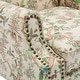 preview thumbnail 54 of 85, 2 Set Transitional Patterned Wingback Accent Chairs with NailHead