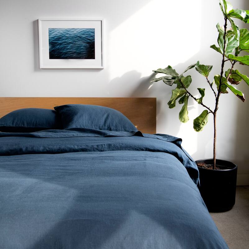 100% French Linen Pillowcase Set by BOKSER HOME