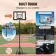preview thumbnail 6 of 12, Basketball Hoop, Adjustable Height Portable Backboard System, Basketball Hoop & Goal, Kids & Adults Basketball Set with Wheels