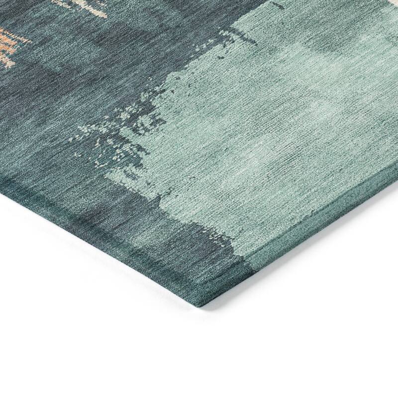 Machine Washable Indoor/ Outdoor Contemporary Fusion Chantille Rug