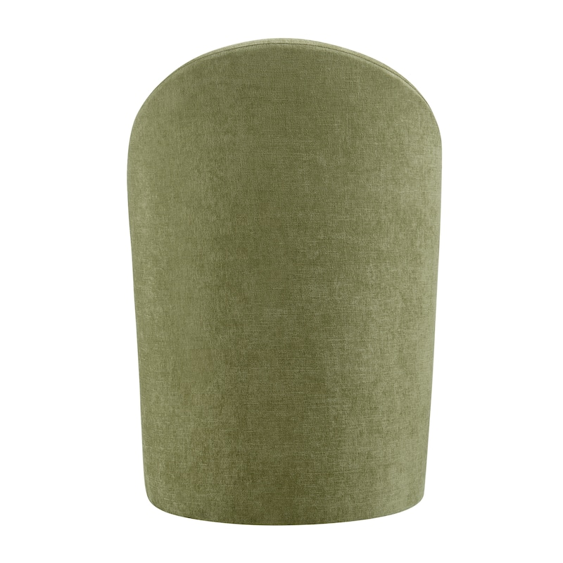 NPD Furniture Cabrina Chenille Dining Chair with Casters