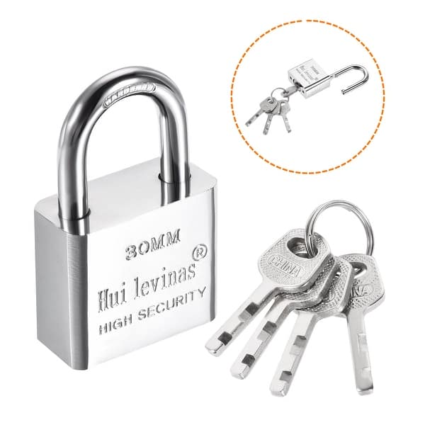 2 Pack Keyed Alike Hasp Locks - 90 Degree Chrome Plated Cabinet Locks For Doors & Drawers