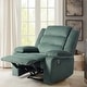 preview thumbnail 74 of 101, Overstuffed Cotton Corduroy Manual Pushback Recliner with Wide Armrest