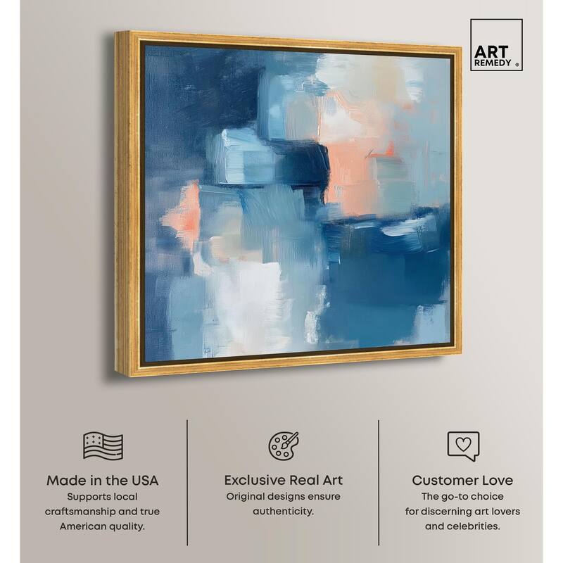 Whispering Blue I Canvas by Art Remedy