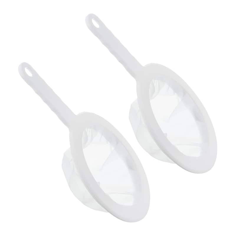 2Pcs 9"x6" 450 Mesh Food Filter Strainer Fine Mesh Sieve Filters - White