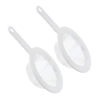 2Pcs 9"x6" 450 Mesh Food Filter Strainer Fine Mesh Sieve Filters - White