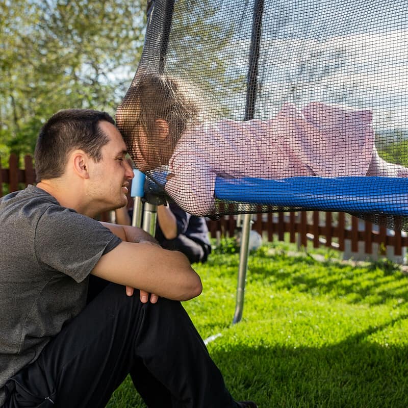 Black Trampoline Safety Replacement Protection Enclosure Net (Trampoline not included)