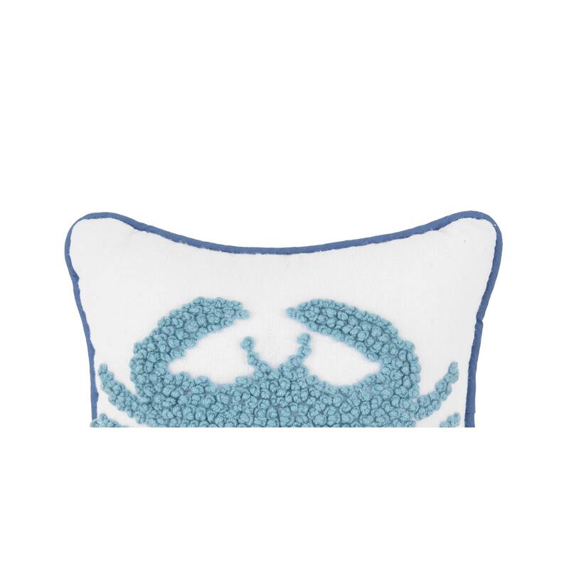 Crab French Knot Throw Pillow