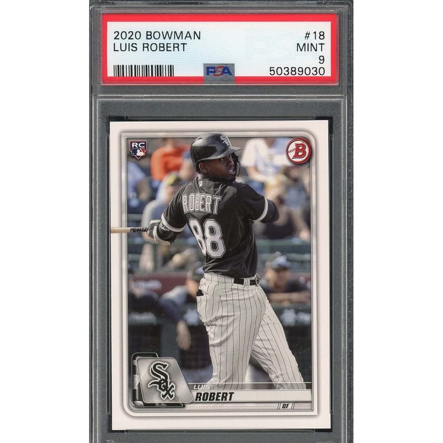 Luis Robert 2020 Bowman Baseball Rookie Card RC #18 Graded PSA 9 MINT - 8'6" x 11'6"