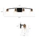 preview thumbnail 6 of 13, Modern Farmhouse 4-Light Black Gold Bathroom Vanity Lights Glass Wall Sconces - D32.3" x H8.6"