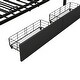 preview thumbnail 5 of 13, Black Metal Queen Size Storage Platform Bed with Twin Size Trundle and 2 Drawers