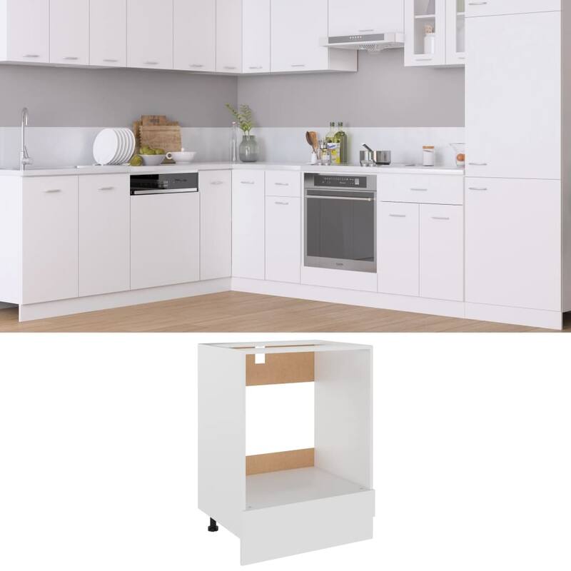 vidaXL Kitchen Cabinet Storage Cupboard Under Sink Organizer Engineered Wood - 23.6"x18.1"x32.1" - White 1