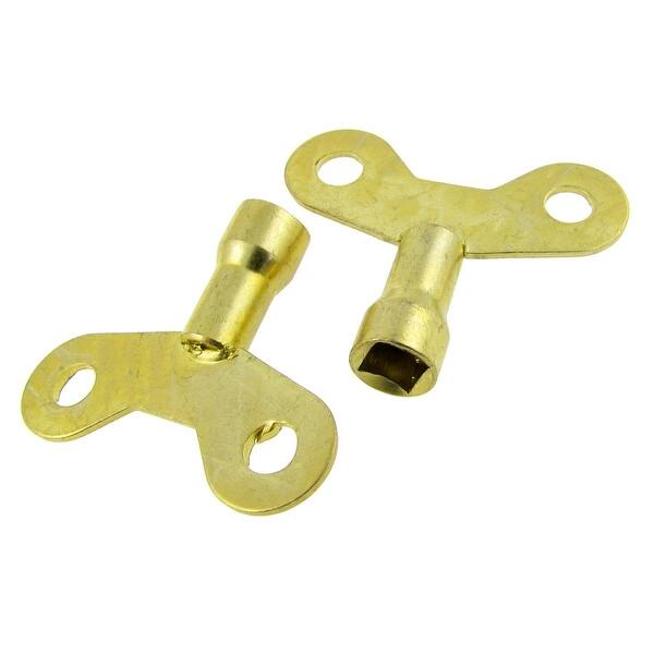 Bathroom Square Socket Hole Water Tap Faucet Key Knob Lock Switch Gold Tone 8pcs