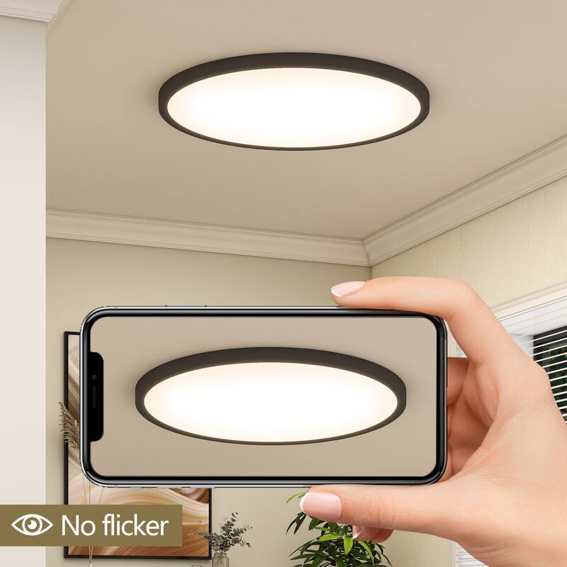16inch Flush Mount Ceiling Light, 32W 3520LM 5CCT Selectable, Dimmable LED Ceiling Light Fixture