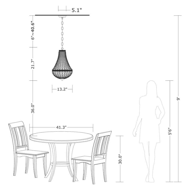 Symmetric Crystal Antique Brushed Black Copper Chandelier