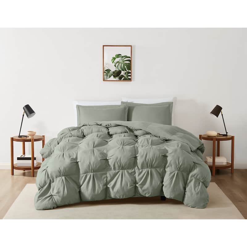 Truly Soft Cloud Puffer Comforter Set - Green - Twin - Twin XL