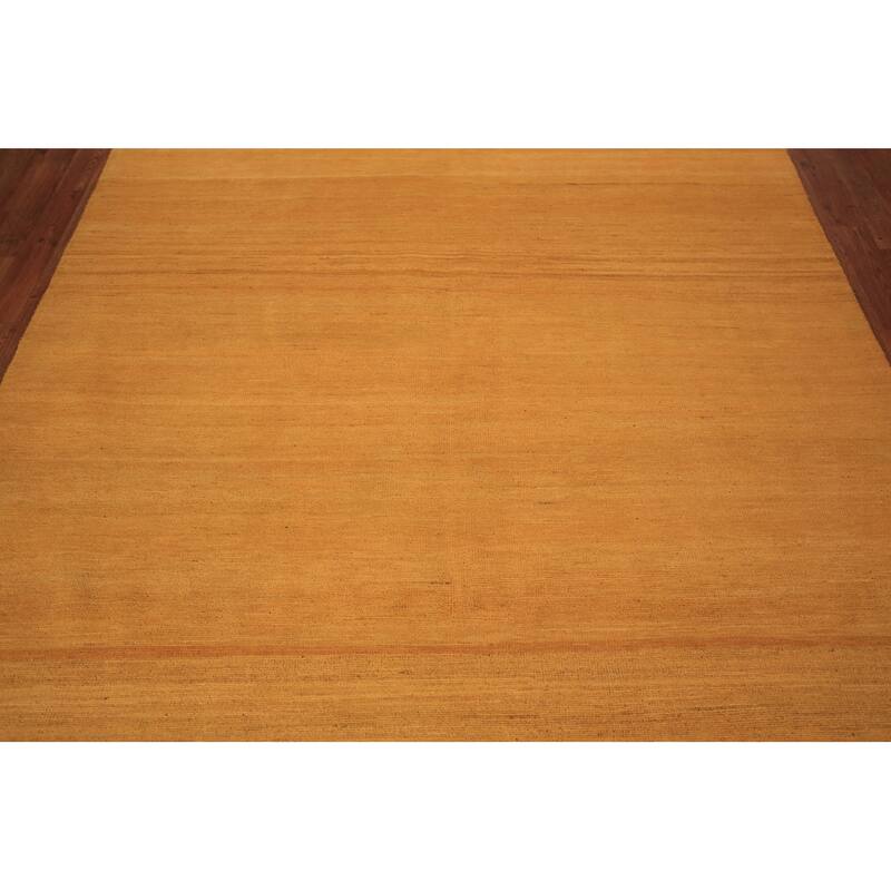 Orange & Yellow Gabbeh Modern Area Rug Hand-Knotted Wool Carpet - 6'3" x 9'4"