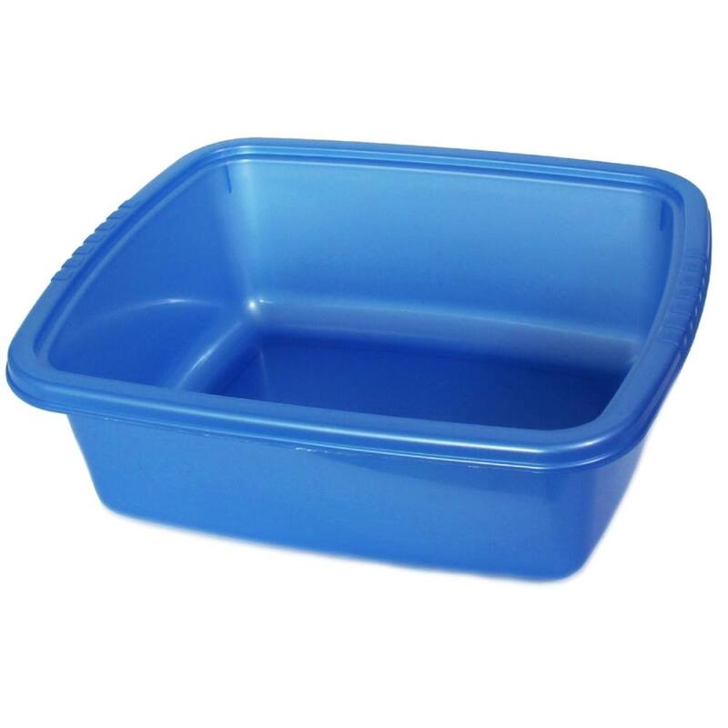 YBM Home Solid Plastic Dish Pan Basin - Blue