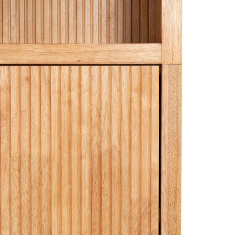 SAFAVIEH Couture Elladora Ribbed Front Wood Bookcase - 34"W x 15"D x 76"H