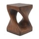 preview thumbnail 26 of 73, Christopher Knight Home - Aurelian Quenby MGO Lightweight Concrete Twist End Table with Wood-Grain Texture