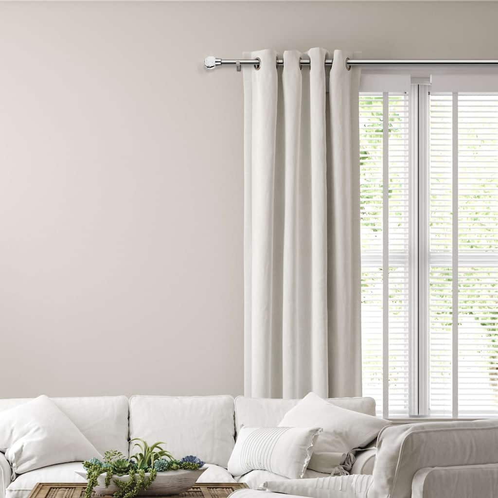 Linen Avenue Cut Acrylic Double Window Curtain Rod Set, Brushed Nickel