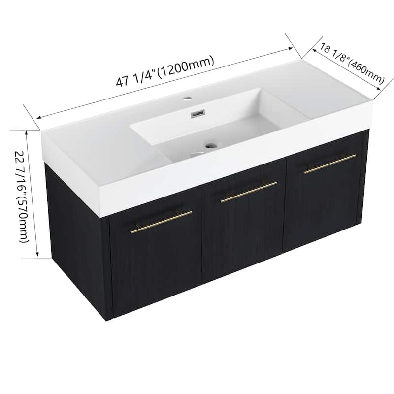 Wall-Mounted Bathroom Vanity with Sink