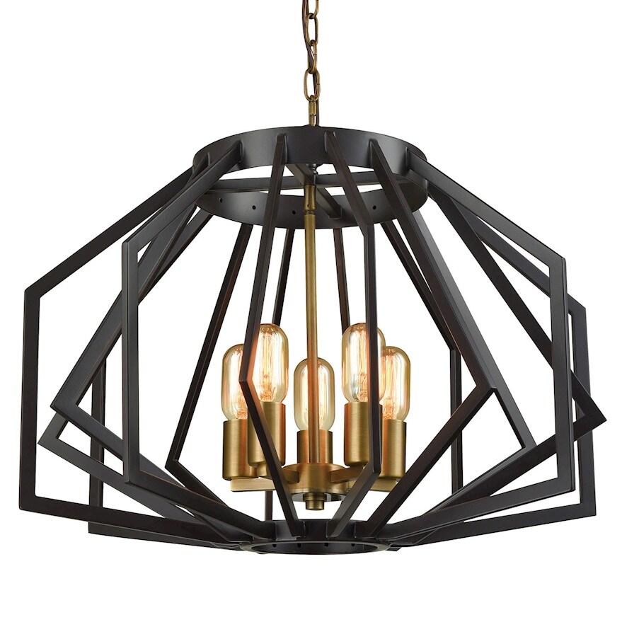 Elk Home D3133  Fluxx 5 Light 24" Wide Chandelier - Chandeliers For Bedrooms by Overstock.com