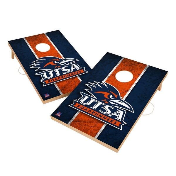 slide 2 of 5, Vintage Texas San Antonio Roadrunners Regulation 2x4 Cornhole Set