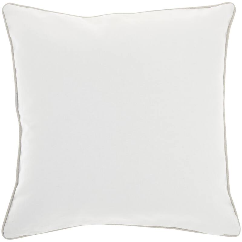 18" Cream Velvet Throw Pillow