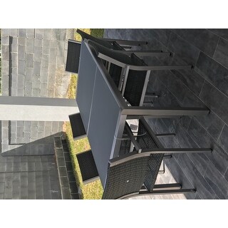 Cape Coral Outdoor Rectangle Aluminum 7-piece Dining Set by Christopher Knight Home